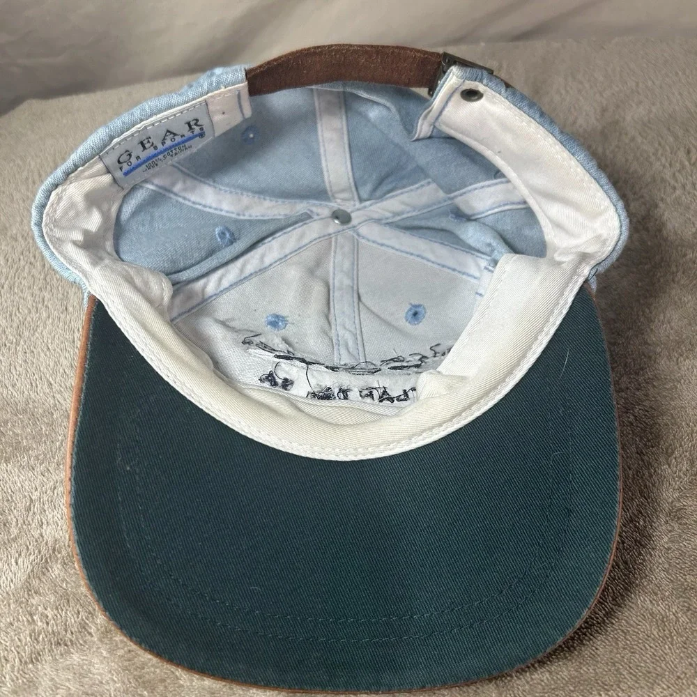 Vintage 1998 NCAA Basketball Atlanta GA Leather Strap Dad Hat Cap Gear Sports